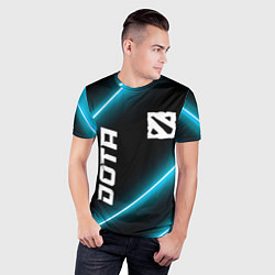 Футболка спортивная мужская Dota неоновые лампы, цвет: 3D-принт — фото 2