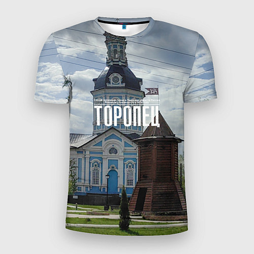 Мужская спорт-футболка Торопец Сторожевая башня / 3D-принт – фото 1