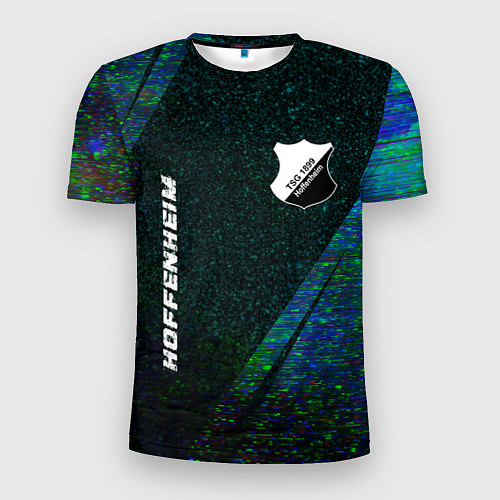 Мужская спорт-футболка Hoffenheim glitch blue / 3D-принт – фото 1