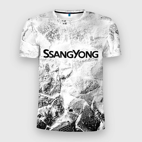 Мужская спорт-футболка SsangYong white graphite / 3D-принт – фото 1