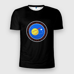Мужская спорт-футболка NASA космос лого