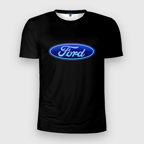 Мужская спорт-футболка Ford neon steel / 3D-принт – фото 1