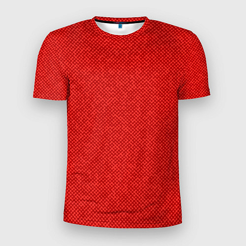 Мужская спорт-футболка Красный однотонный текстурованный / 3D-принт – фото 1