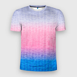 Футболка спортивная мужская Tie-dye color gradient: pink-blue, цвет: 3D-принт