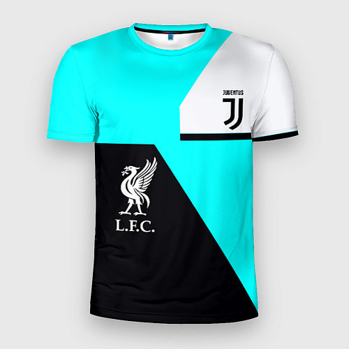 Мужская спорт-футболка Juventus x Liverpool geometry / 3D-принт – фото 1