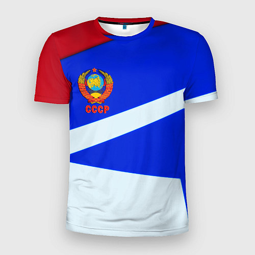 Мужская спорт-футболка СССР геометрия спорт / 3D-принт – фото 1