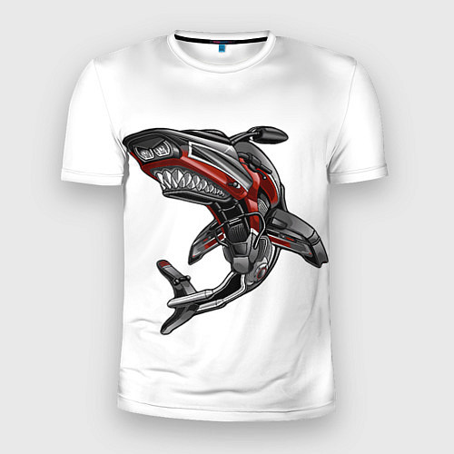 Мужская спорт-футболка Moto shark / 3D-принт – фото 1
