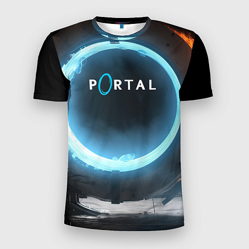 Мужская спорт-футболка Portal logo game / 3D-принт – фото 1