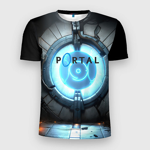 Мужская спорт-футболка Portal logo game / 3D-принт – фото 1