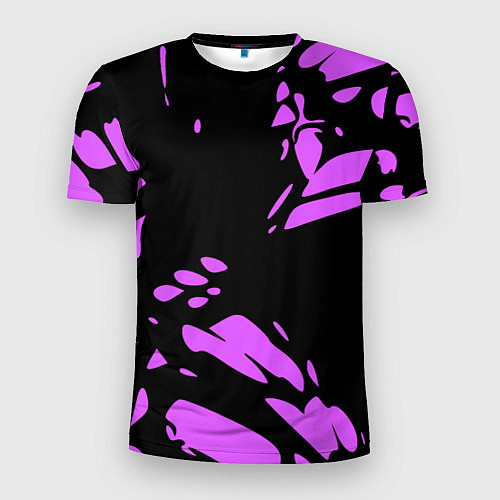Мужская спорт-футболка Фиолетовая абстракция / 3D-принт – фото 1