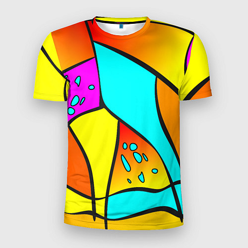 Мужская спорт-футболка Яркая абстракция / 3D-принт – фото 1