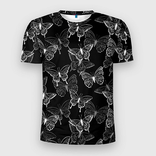 Мужская спорт-футболка Паттерн бабочки / 3D-принт – фото 1