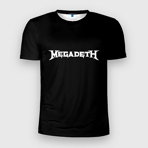 Мужская спорт-футболка Megadeth logo white / 3D-принт – фото 1