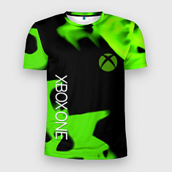 Футболка спортивная мужская Xbox one green flame, цвет: 3D-принт