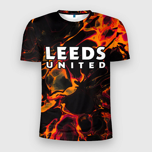 Мужская спорт-футболка Leeds United red lava / 3D-принт – фото 1