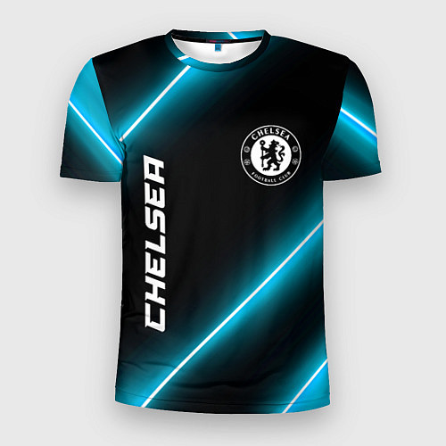 Мужская спорт-футболка Chelsea неоновые лампы / 3D-принт – фото 1