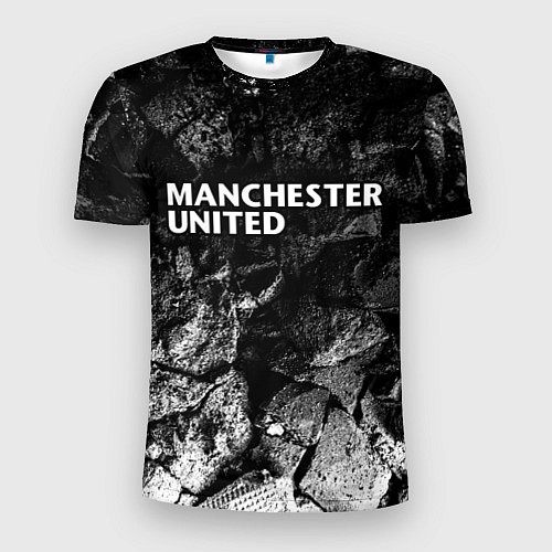 Мужская спорт-футболка Manchester United black graphite / 3D-принт – фото 1