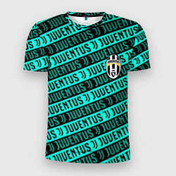 Мужская спорт-футболка Juventus pattern logo steel