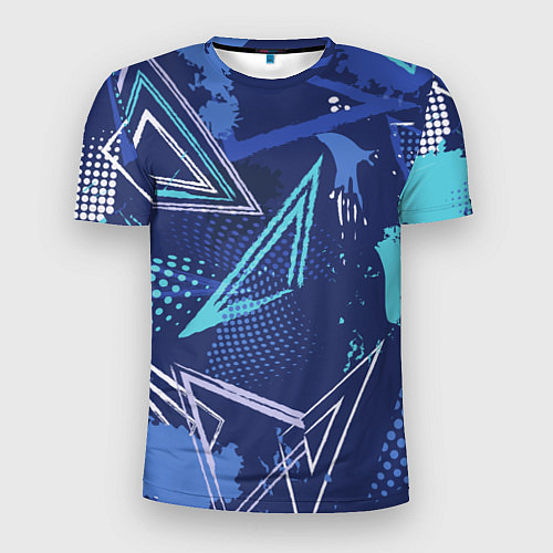 Мужская спорт-футболка Яркий абстрактный узор для спорта / 3D-принт – фото 1