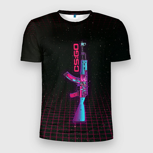 Мужская спорт-футболка AK-47 Neon Rider - CS:GO / 3D-принт – фото 1