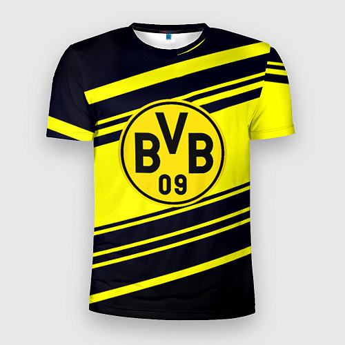 Мужская спорт-футболка Borussia sport geometry / 3D-принт – фото 1