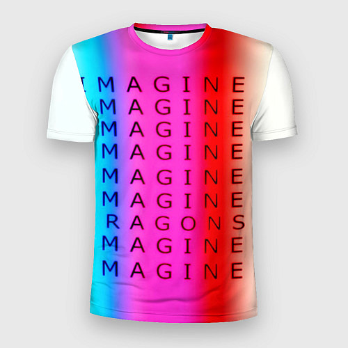 Мужская спорт-футболка Imagine Dragons neon rock / 3D-принт – фото 1