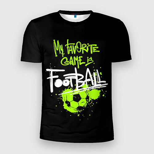 Мужская спорт-футболка Моя любимая игра футбол / 3D-принт – фото 1