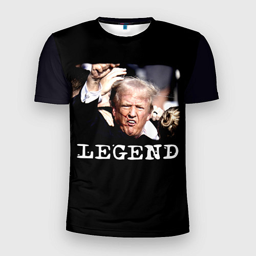 Мужская спорт-футболка Мем Трамп после покушения: легенда / 3D-принт – фото 1