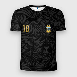 Мужская спорт-футболка Лионель Месси номер 10 сборная Аргентины