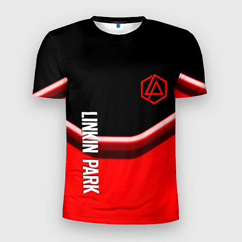 Мужская спорт-футболка Linkin park geometry line steel / 3D-принт – фото 1