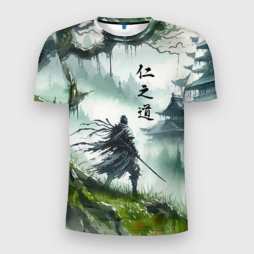 Мужская спорт-футболка Samurai - ghost of Tsushima / 3D-принт – фото 1