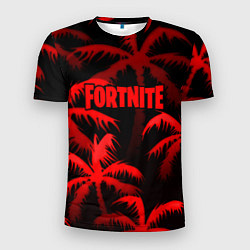 Мужская спорт-футболка Fortnite tropic red