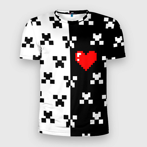 Мужская спорт-футболка Minecraft pattern love / 3D-принт – фото 1