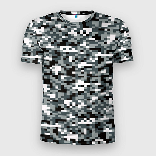 Мужская спорт-футболка Камуфляжные пиксели текстура / 3D-принт – фото 1