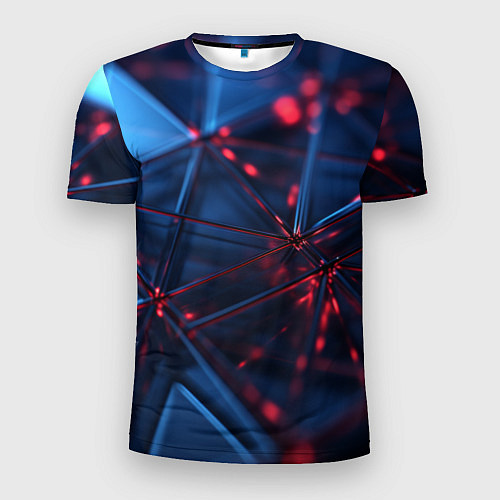 Мужская спорт-футболка Абстрактные треугольные элементы / 3D-принт – фото 1