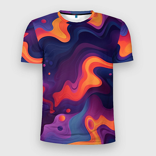 Мужская спорт-футболка Неоновый спектр / 3D-принт – фото 1