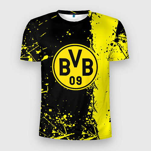 Мужская спорт-футболка Borussia fc краски / 3D-принт – фото 1