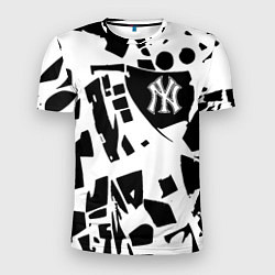 Футболка спортивная мужская New York yankees - abstraction, цвет: 3D-принт