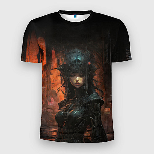 Мужская спорт-футболка Кибернетическая хозяйка подземелья / 3D-принт – фото 1