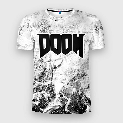 Мужская спорт-футболка Doom white graphite / 3D-принт – фото 1