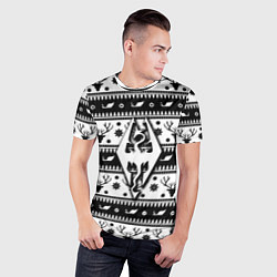 Футболка спортивная мужская The Elder Scrolls winter deer pattern, цвет: 3D-принт — фото 2