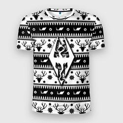 Мужская спорт-футболка The Elder Scrolls winter deer pattern