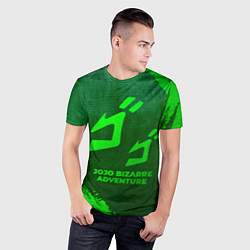 Футболка спортивная мужская JoJo Bizarre Adventure - green gradient, цвет: 3D-принт — фото 2