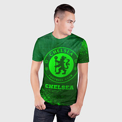 Футболка спортивная мужская Chelsea - green gradient, цвет: 3D-принт — фото 2