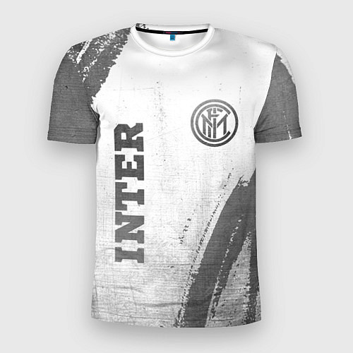 Мужская спорт-футболка Inter - white gradient вертикально / 3D-принт – фото 1