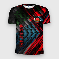 Футболка спортивная мужская Geometry dash game steel, цвет: 3D-принт