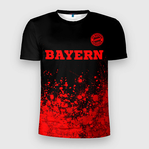 Мужская спорт-футболка Bayern - red gradient посередине / 3D-принт – фото 1