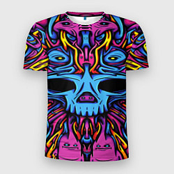 Футболка спортивная мужская Skull tatoo steel, цвет: 3D-принт