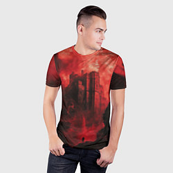 Футболка спортивная мужская Путник под багровым замком, цвет: 3D-принт — фото 2