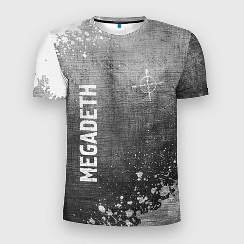 Мужская спорт-футболка Megadeth - grey gradient вертикально / 3D-принт – фото 1